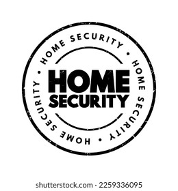 Home Security text stamp, concept background