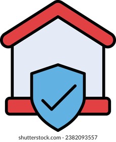 Icono vectorial de seguridad residencial. Se puede usar para imprimir, móviles y aplicaciones web.