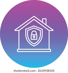Home Security vector icon. Can be used for printing, mobile and web applications.