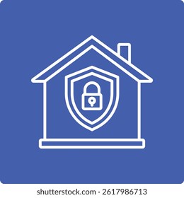 Icono de Vector de seguridad en el hogar. Se puede utilizar para aplicaciones de impresión, móviles y de Web.
