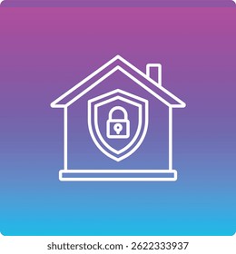 Icono de Vector de seguridad en el hogar. Se puede utilizar para aplicaciones de impresión, móviles y de Web.