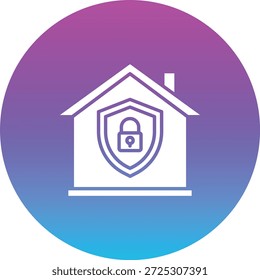 Home Sicherheit, Vektorsymbol. Kann für Druck-, Mobil- und Web-Anwendungen verwendet werden.