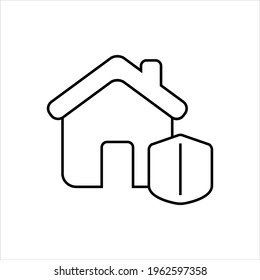 Home security vector icon symbol design