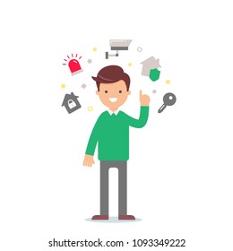 Home security vector illustration