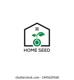 home seed farm logo design icon vector minimalist download