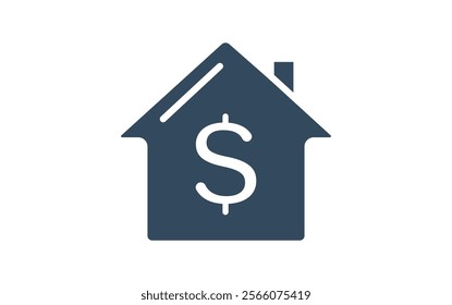 Home sell dollar sign pictogram icon. house, property, real estate sell