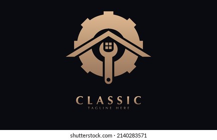 Abstrakte Vorlage für das Logo des Home-Dienstes