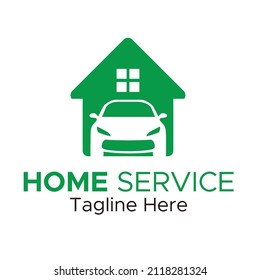 home service car logo vector design
