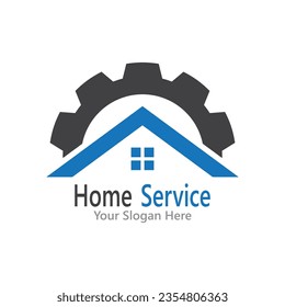 Plantilla de vectores del logotipo de construcción del servicio residencial