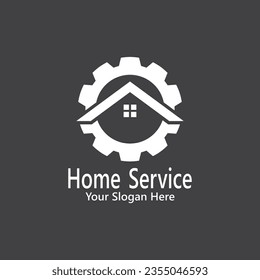 Plantilla de vectores del logotipo de construcción del servicio residencial