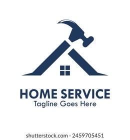 Home service design logo template illustration