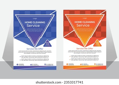 Home Service Flyer Design Template A4 Size Vector And editable .