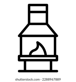 Home service icon outline vector. Industry stove. Air house