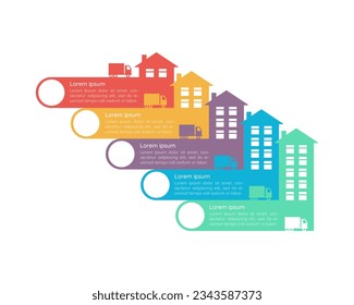 Home service infographic chart design template. House care and cleaning. Abstract vector infochart with blank copy spaces. Instructional graphics with 5 step sequence. Visual data presentation