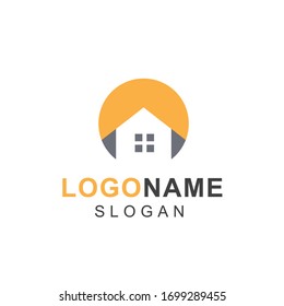 Logo-Design des Hausdienstes mit Kreis