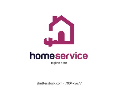 Home Service Logo Template Design Vector, Emblem, Design Concept, Creative Symbol, Icon