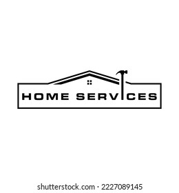 home service logo template, home service vector element
