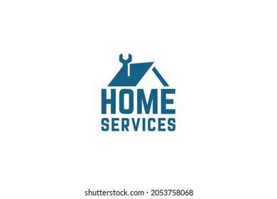 
home service logo vector graphic for any business, especially for home service, reapairment, home care, etc.