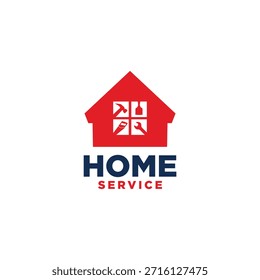 Vector de logotipo de servicio para el hogar Simple Modern
