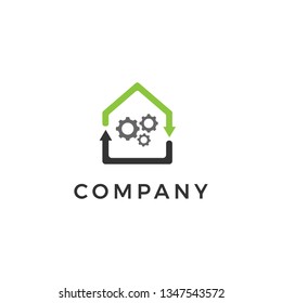 Home service logo vector template - Vector