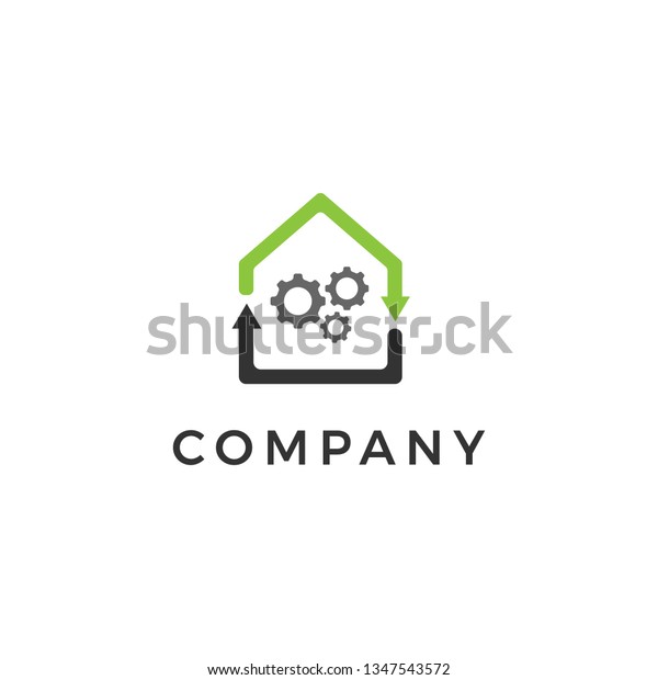 Home service logo\
vector template - Vector