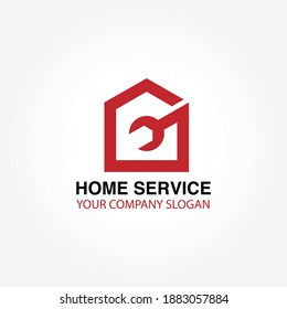 vector de logotipo de bombeo del servicio doméstico
