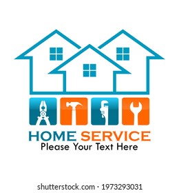 Home service or home repair logo template illustration