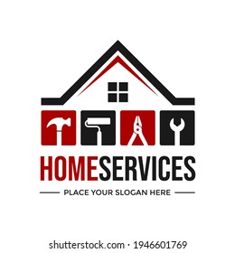 home service vector logo template. this design suitable for home services and repair