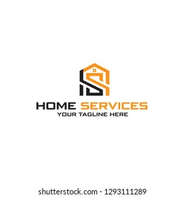 Home Services | House | realestate | residence | Letter S Logo