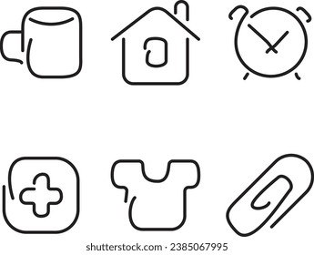 Home set icons. Vector illustration.