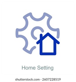 Home Setting and configuration icon concept