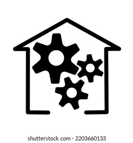 home setting icon with simple design