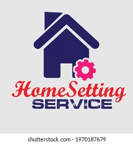 Home Setting Service Construction Logo 