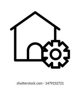 home setting thin line vector icon