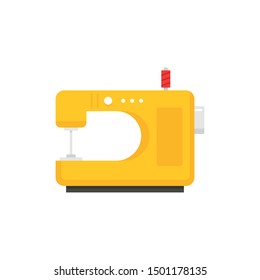 Home sew machine icon. Flat illustration of home sew machine vector icon for web design