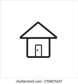 home shape designed as a logo or icon. this icons prepared for coronovirus, stay at home, work from home