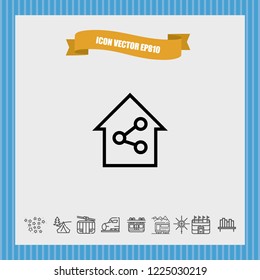 Home share icon vector