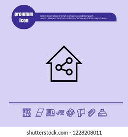 Home share icon vector