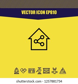 Home share icon vector