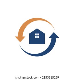 diseño plano de logotipo para uso compartido en casa