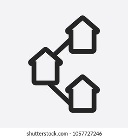 home sharing icon vector