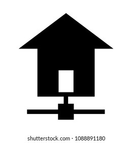 home sharing vector glyphs icon