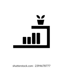 Home Shelf Filled Icon Vector Illustration