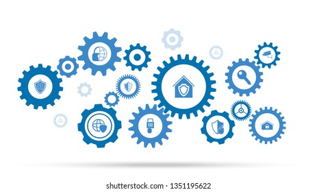 Home shield icon. From cyber security set