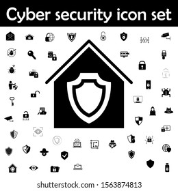 Home shield icon. Cyber security icons universal set for web and mobile