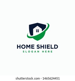 Home shield logo design template - vector