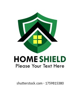 Home shield logo design template illustration
