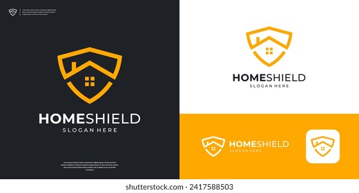 Home shield logo design template