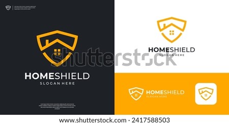 Home shield logo design template