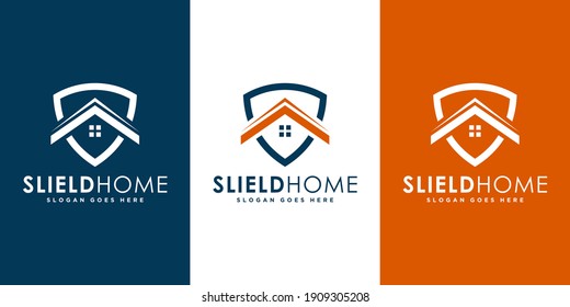vector de diseño de logotipo de escudo doméstico